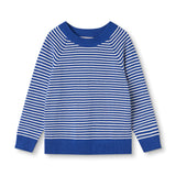 Fliink | Anchor Stripe Pullover | Mazerine Blue Cloud Dancer Stripe