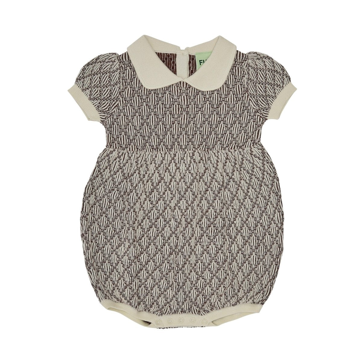 FUB | Baby Harlekin Romper | Ecru / Maroon - Eli & Friends