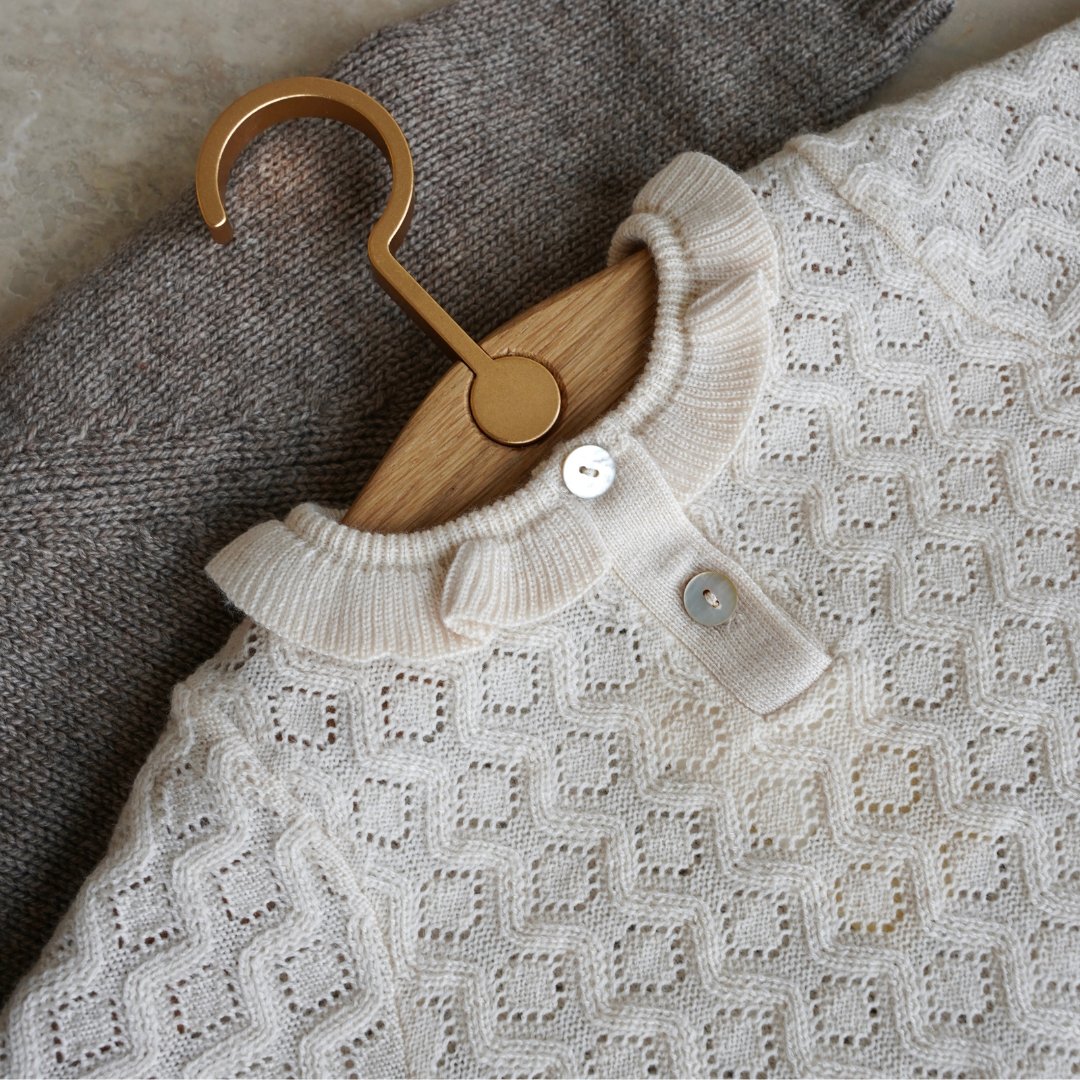 FUB | Baby Pointelle Bluse | Ecru - Eli & Friends