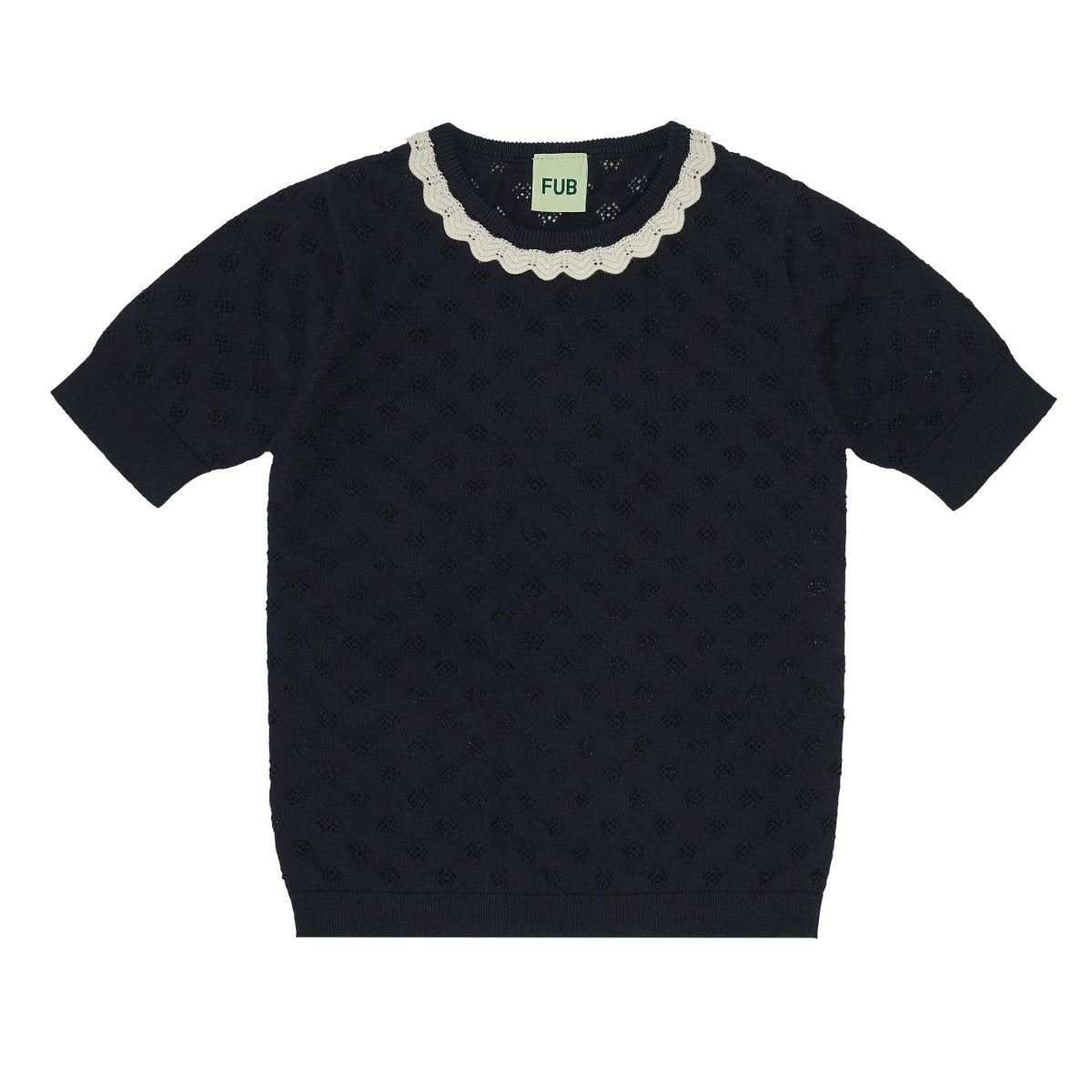 FUB | Pointelle T-Shirt | Dark Navy - Eli & Friends