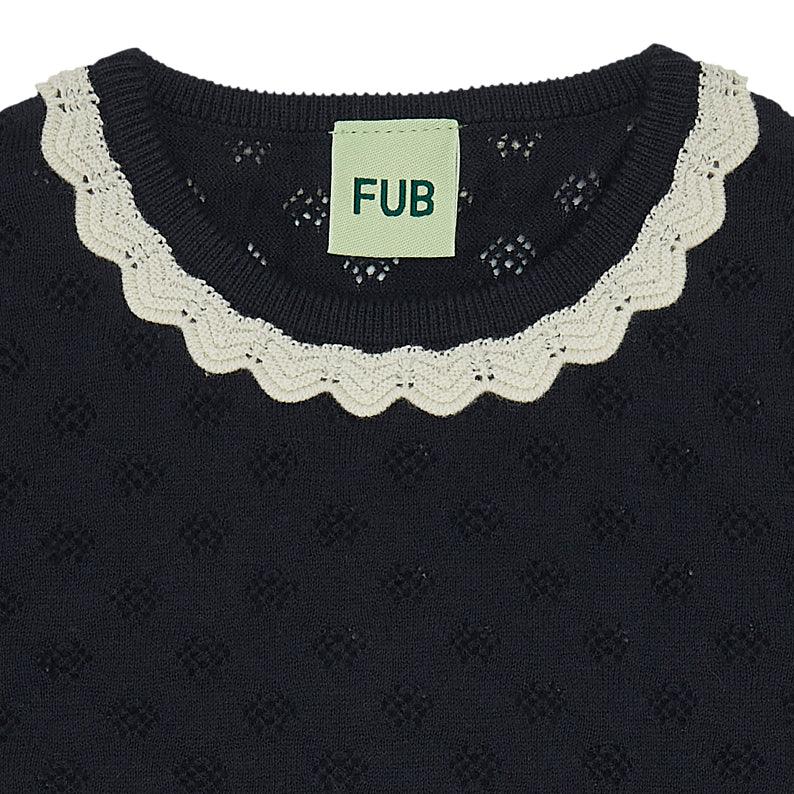 FUB | Pointelle T-Shirt | Dark Navy - Eli & Friends