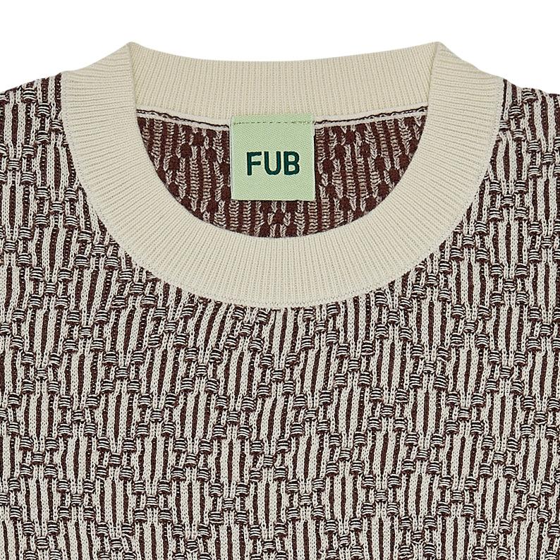 FUB | T-shirt Harlekin | Ecru / Maroon - Eli & Friends