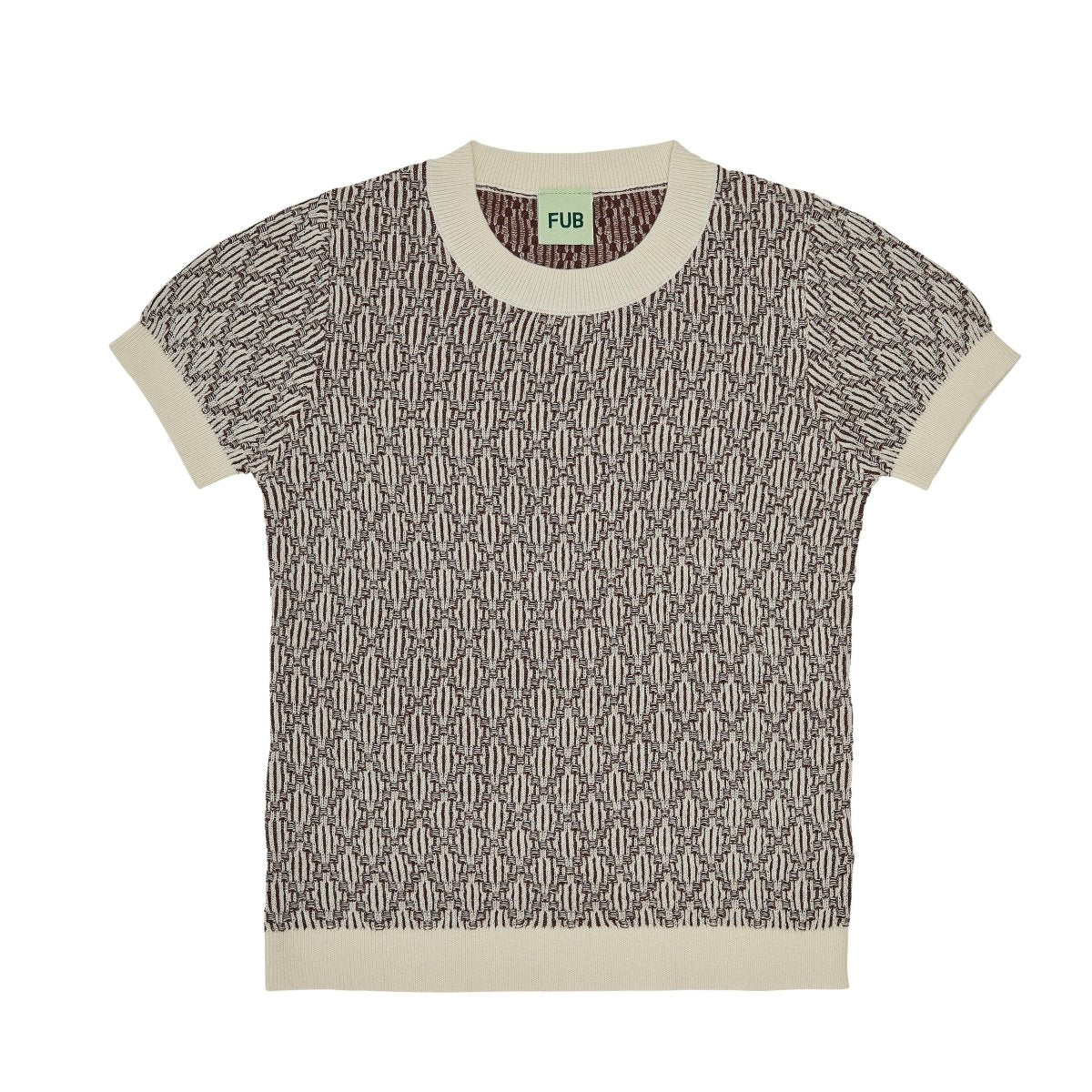 FUB | T-shirt Harlekin | Ecru / Maroon - Eli & Friends
