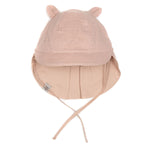 Huttelihut | Solhat m. Ører muslin Safari | Old Rose - Eli & Friends