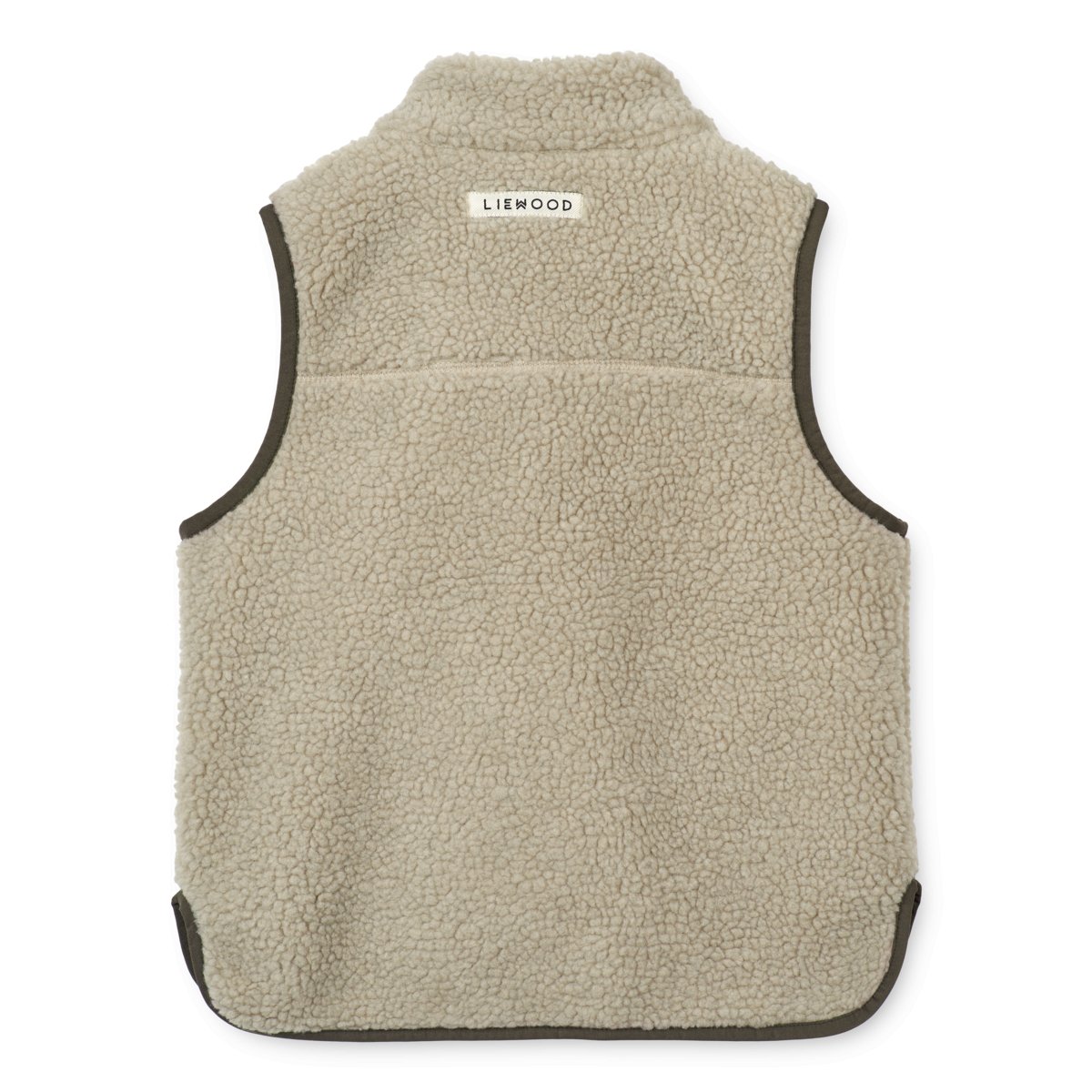 Liewood | Vada Pile Vest | Mist / Army brown - Eli & Friends