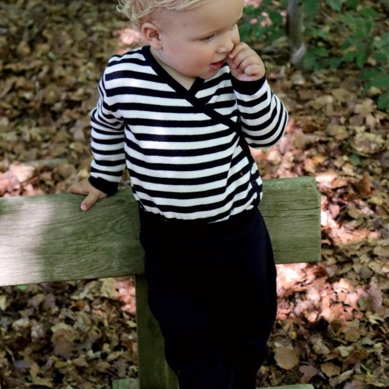 Little O'tay | Alfie Bodystocking Stripe | Navy / Off White - Eli & Friends