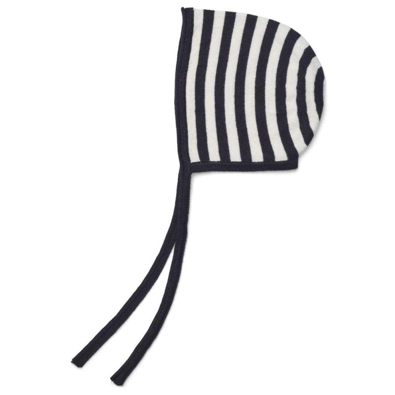 Little O'tay | Arden Cashmere Hat Stripe | Navy / Off White - Eli & Friends