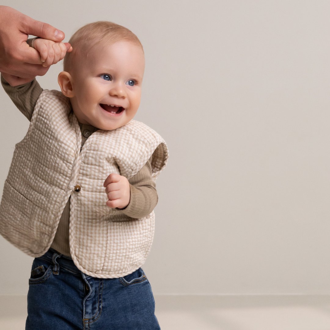 MarMar Copenhagen | Jeva Vest | Grey Sand Gingham - Eli & Friends