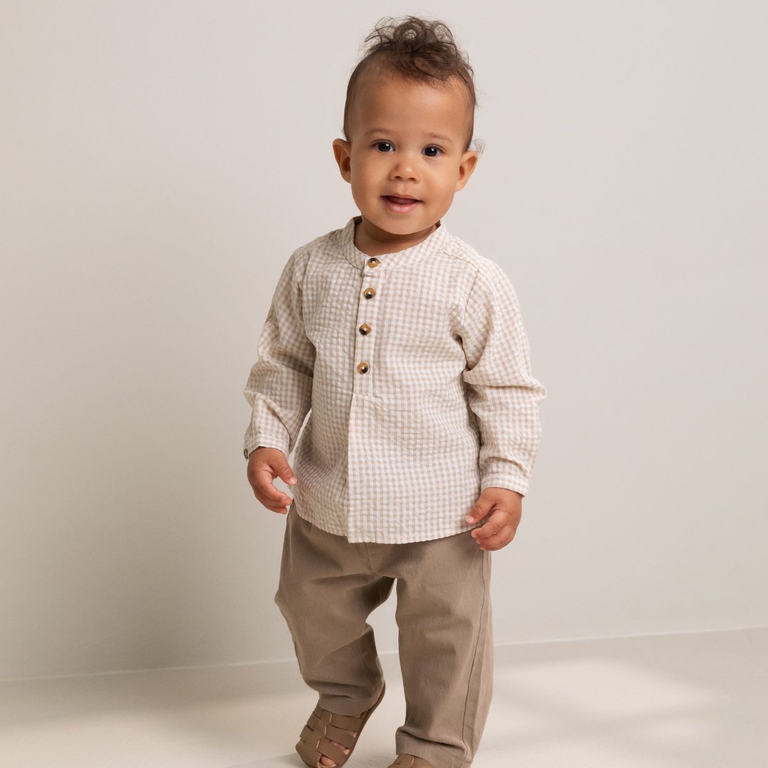 MarMar Copenhagen | Totoro, Skjorte | Grey Sand Gingham - Eli & Friends