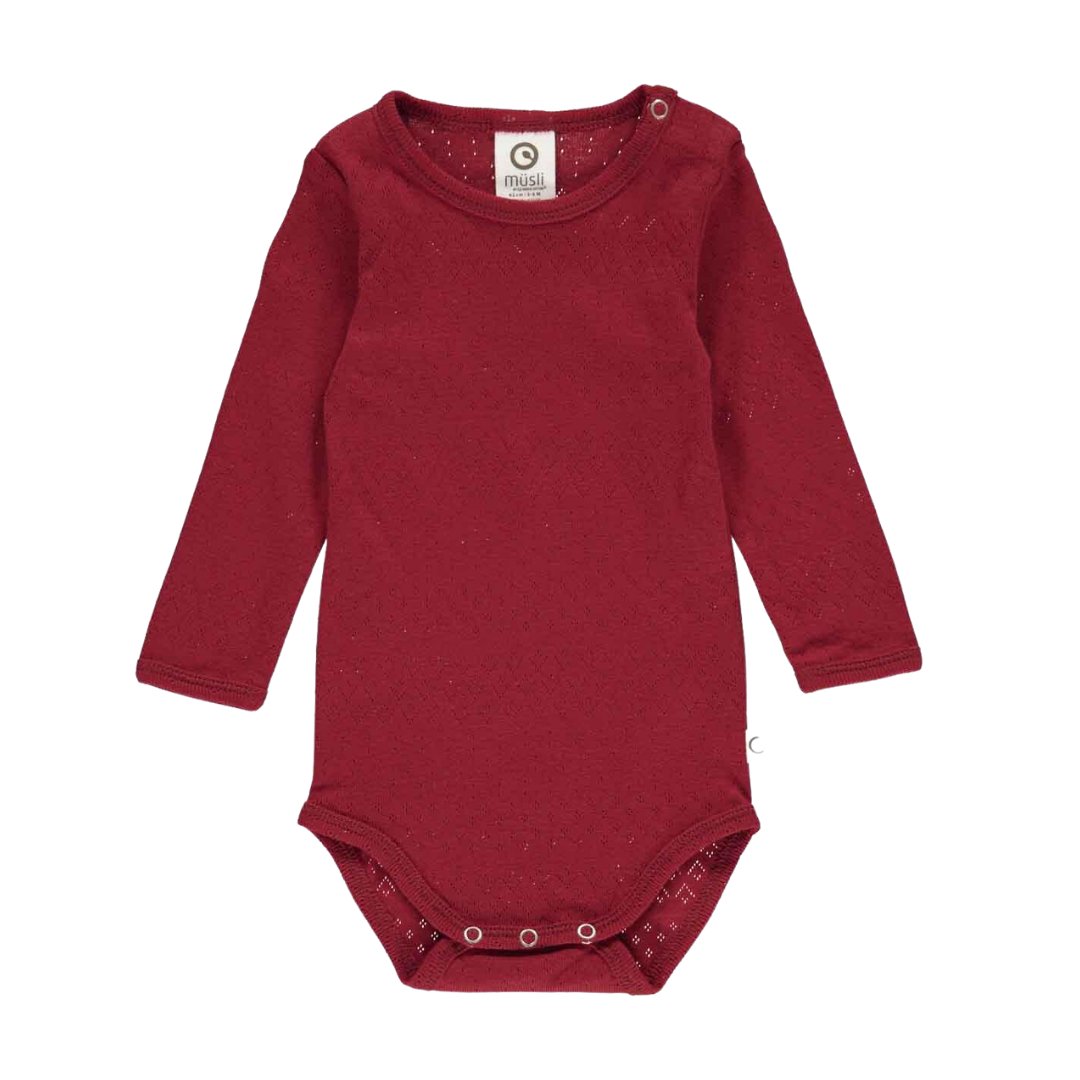 Müsli | Body Pointel l/s | Berry Red - Eli & Friends
