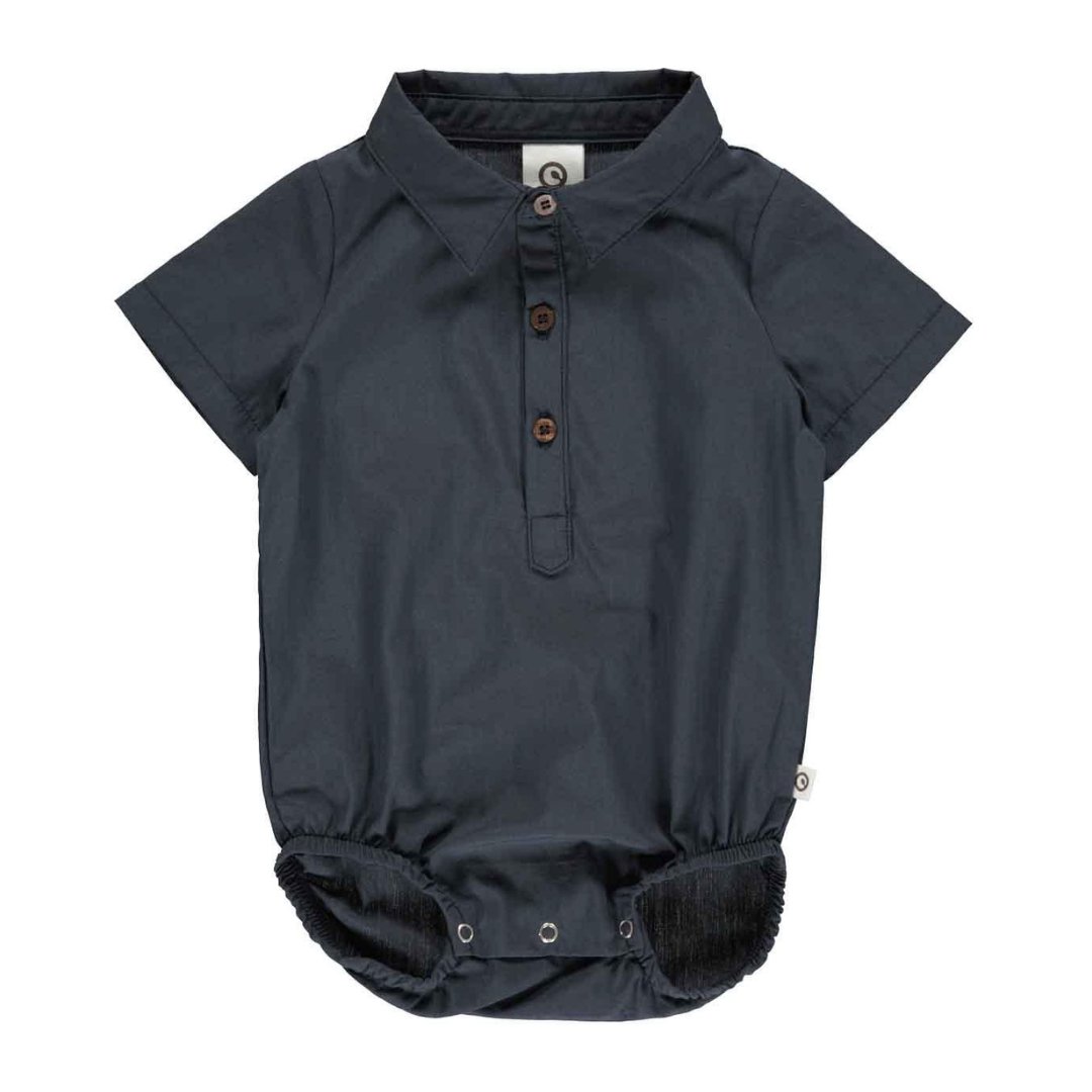 Müsli | Bodyskjorte Poplin s/s | Night Blue - Eli & Friends
