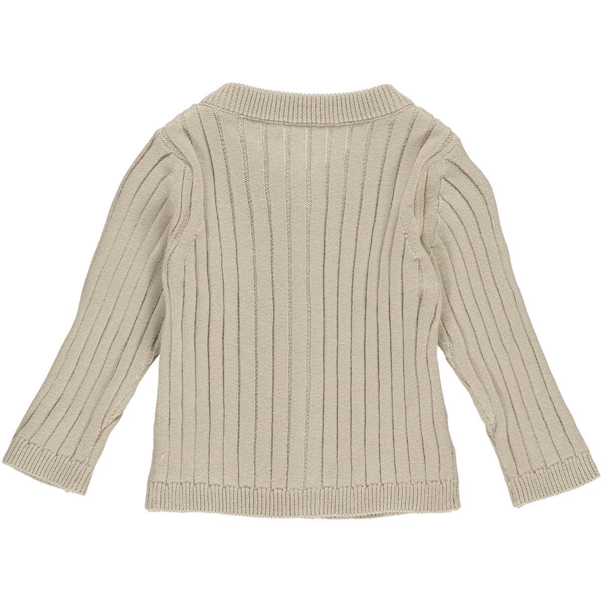Müsli | Strikket Rib Cardigan Baby | Feather - Eli & Friends