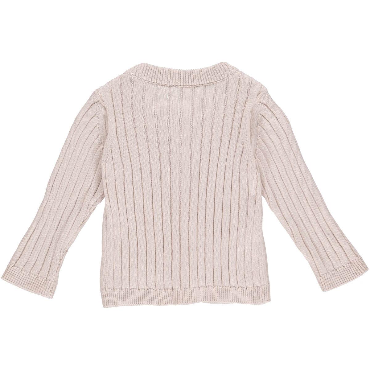 Müsli | Strikket Rib Cardigan Baby | Rose Moon - Eli & Friends