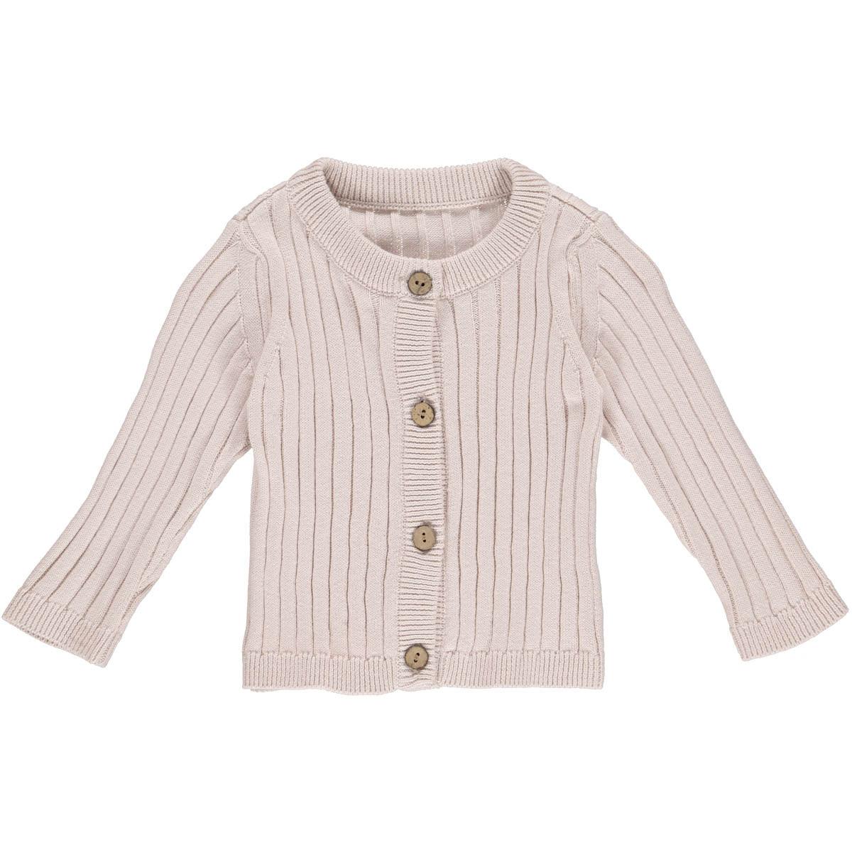 Müsli | Strikket Rib Cardigan Baby | Rose Moon - Eli & Friends