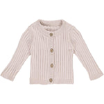 Müsli | Strikket Rib Cardigan Baby | Rose Moon - Eli & Friends