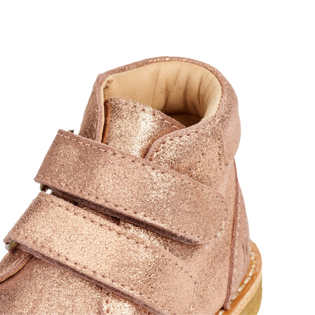 Wheat | Raden Velcro Shine Sko | Rose - Eli & Friends