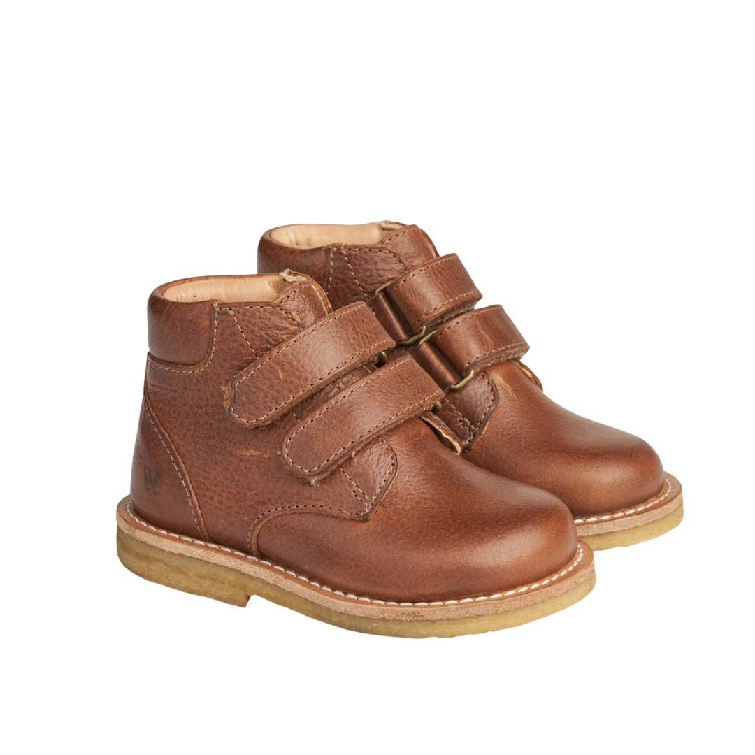 Wheat | Raden Velcro Sko | Cognac - Eli & Friends