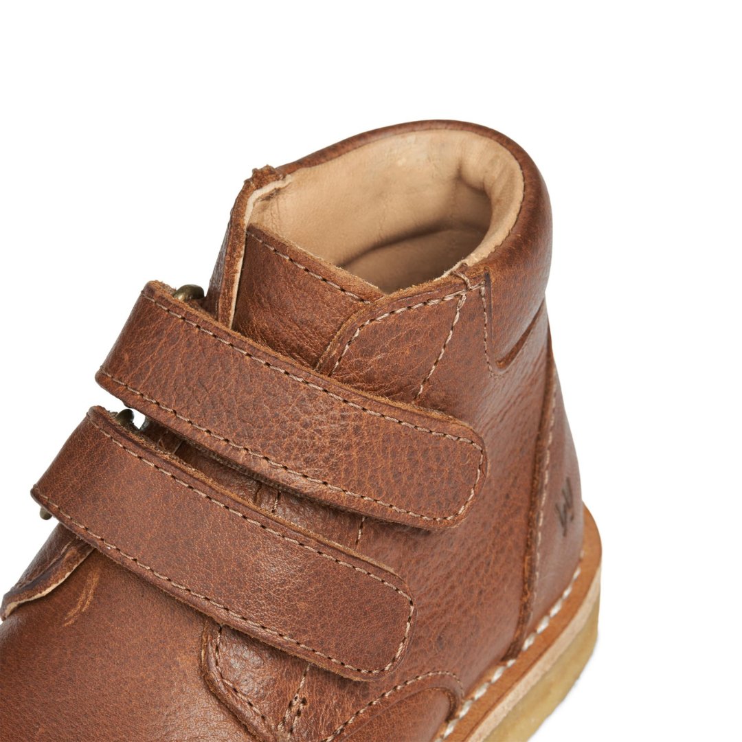 Wheat | Raden Velcro Sko | Cognac - Eli & Friends