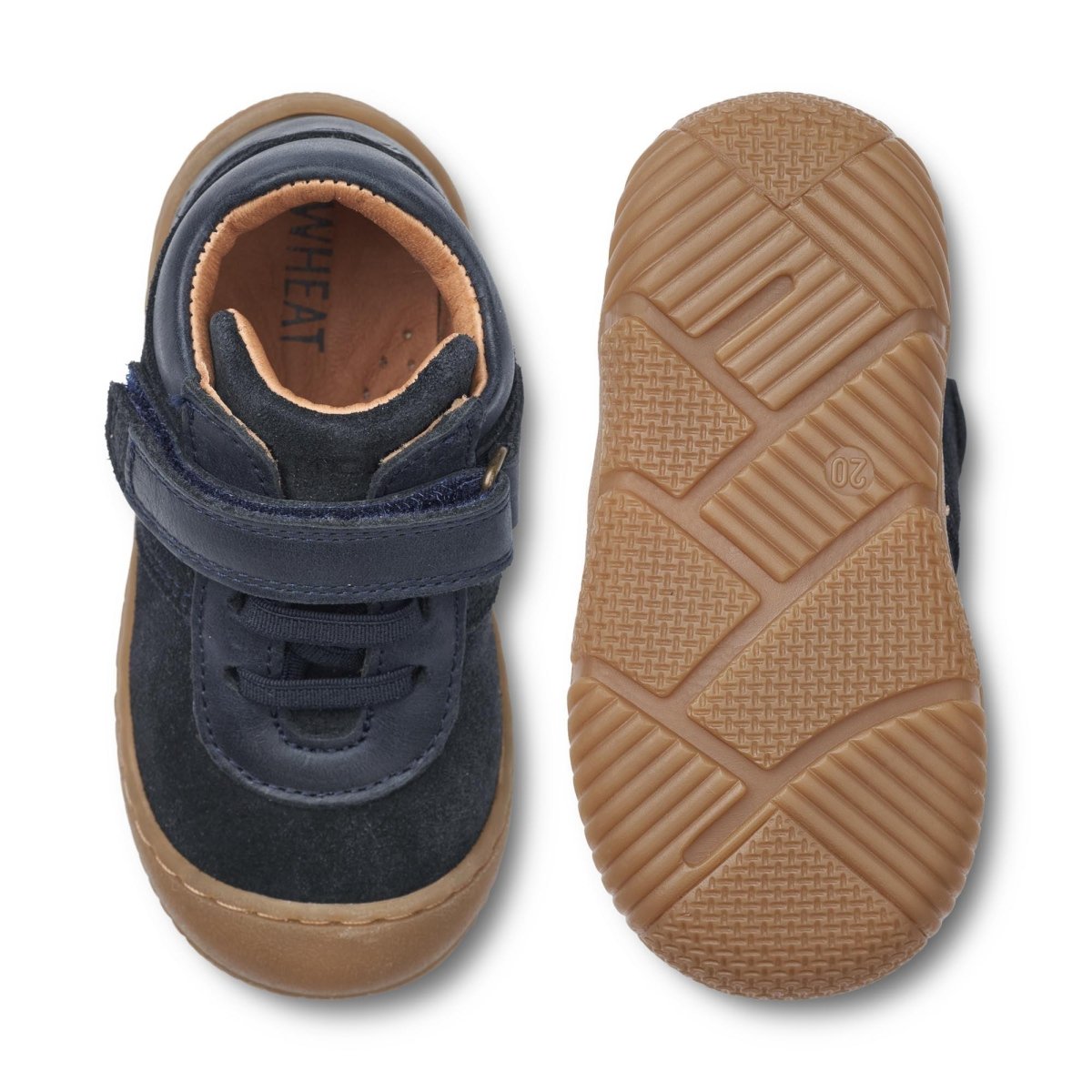 Wheat | Sko Kiwa Elastic | Navy - Eli & Friends